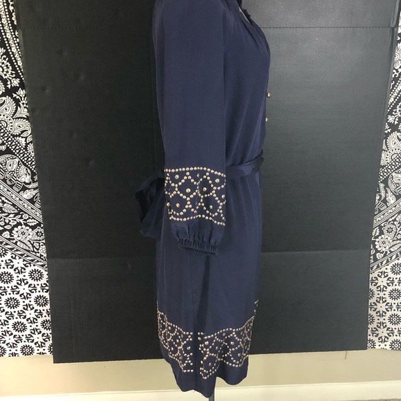 CCO⭐️ Lilly Pulitzer Navy Silk Long Sleeve Dress - Picture 5 of 8